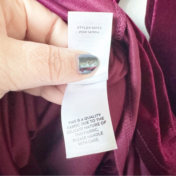 Lulu's Velvet Long Sleeve Romper in DeepMaroon Red - Picture 7 of 12